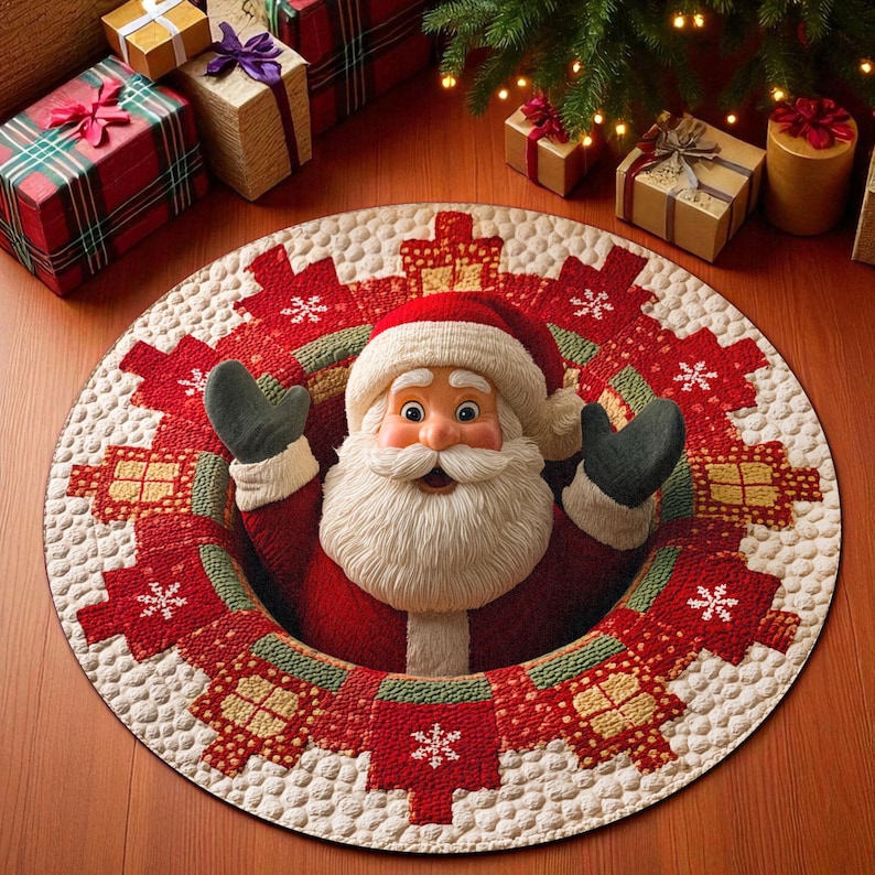 Christmas Santa Claus Round Do - Outdoor Camping Decor Ideas reseña y precio