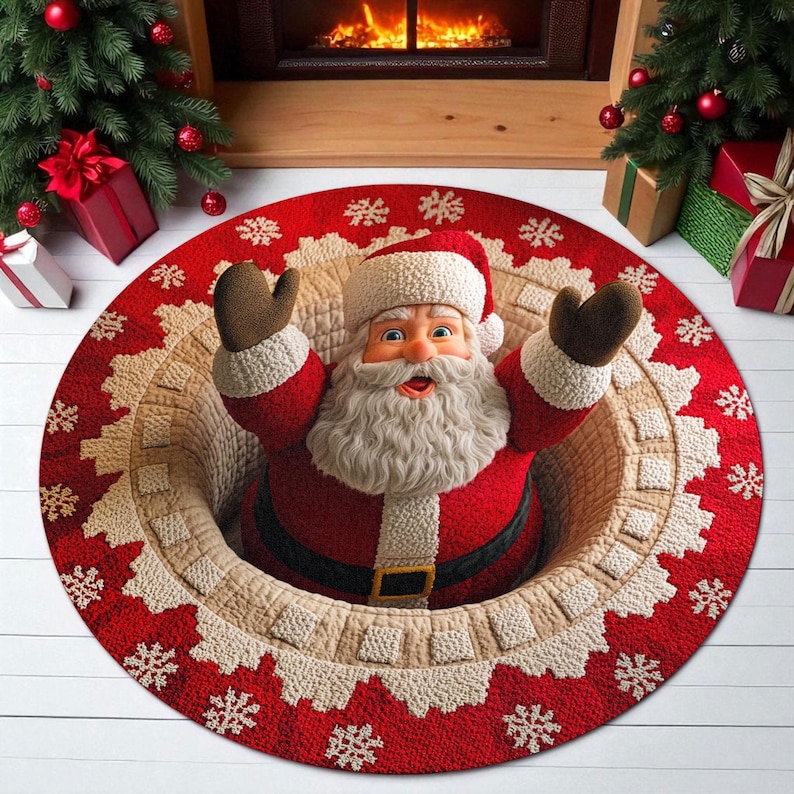 Christmas Santa Claus Round Do - Outdoor Camping Decor Ideas reseña y precio