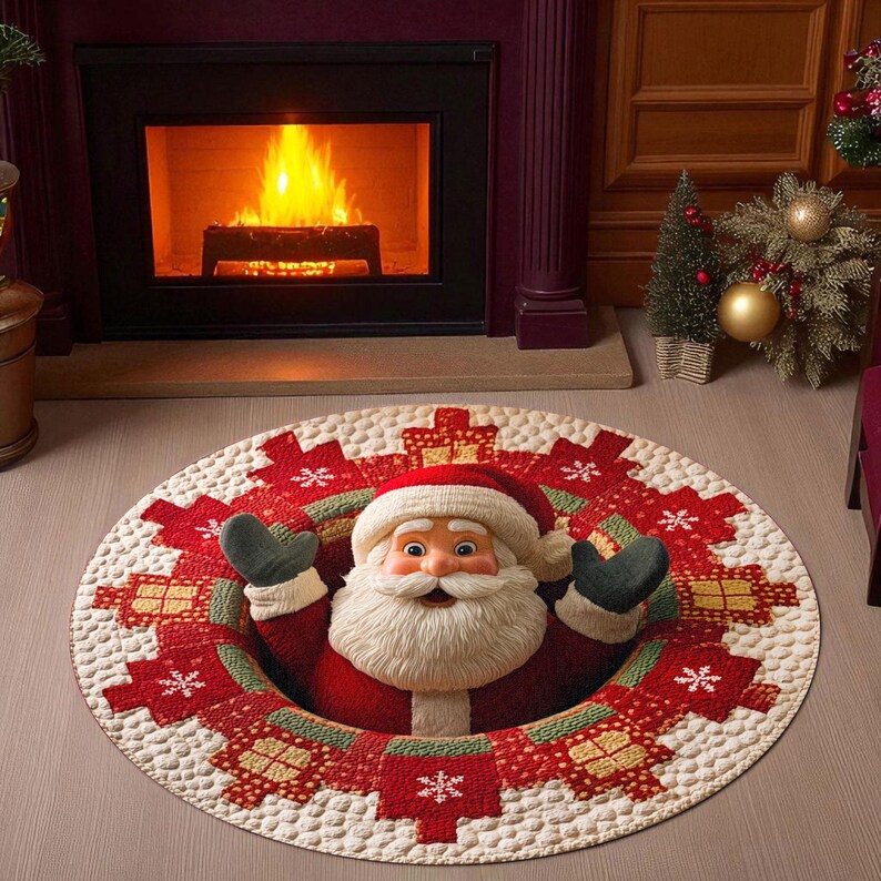 Christmas Santa Claus Round Do - Outdoor Camping Decor Ideas reseña y precio