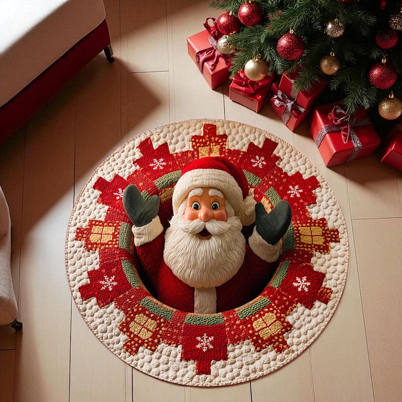 Christmas Santa Claus Round Do - Outdoor Camping Decor Ideas reseña y precio