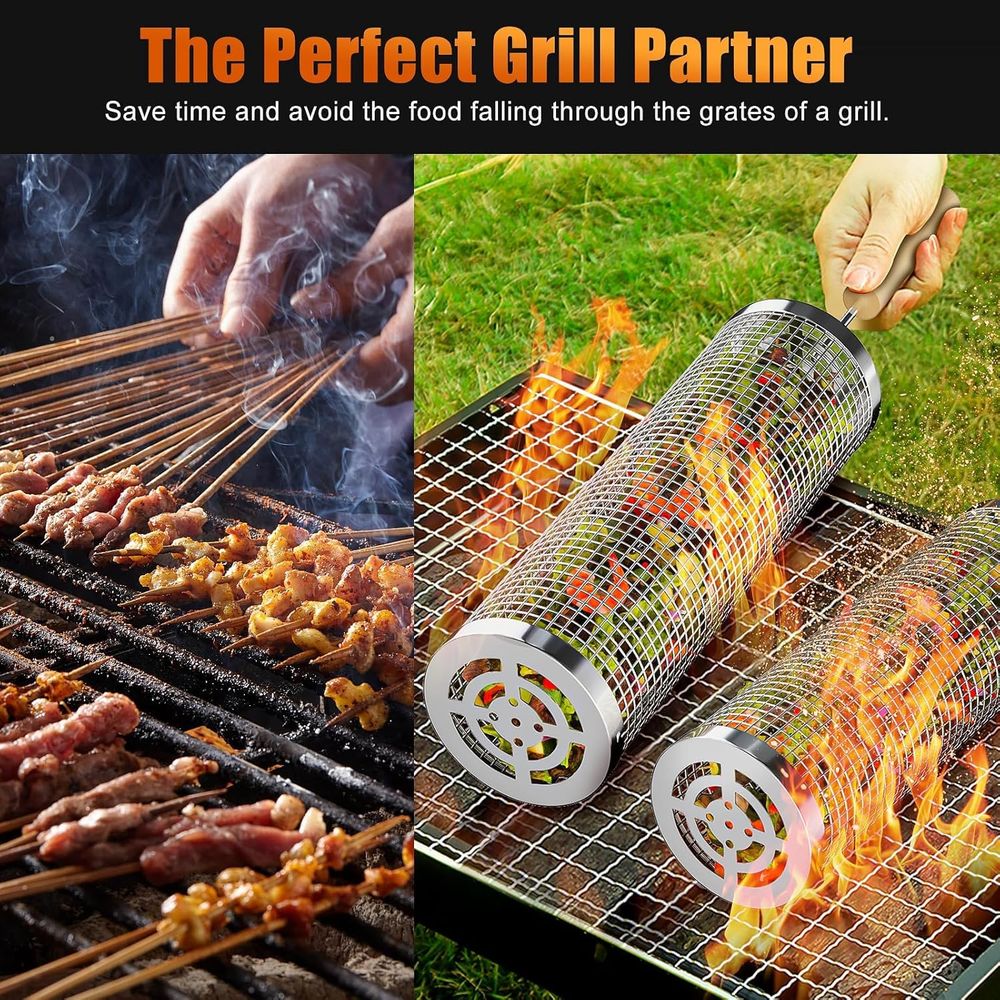 Set of 2 Stainless Steel BBQ G - Cooking Outdoor Camping reseña y precio