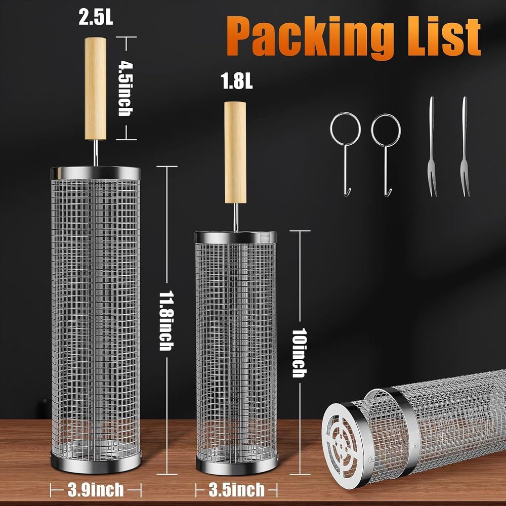 Set of 2 Stainless Steel BBQ G - Cooking Outdoor Camping reseña y precio