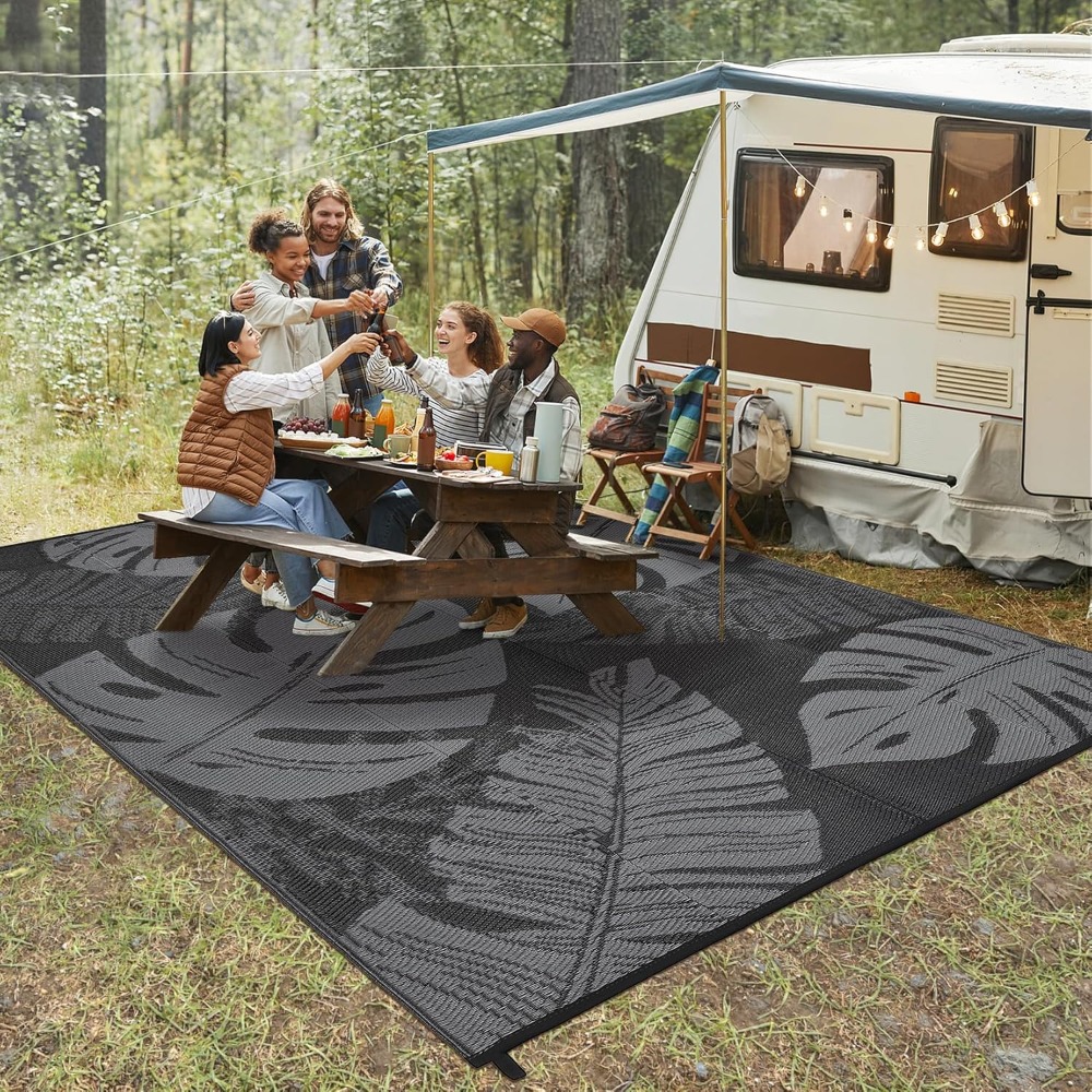 Waterproof Plastic Straw Outdo - Outdoor Camping Rugs 9X18 reseña y precio