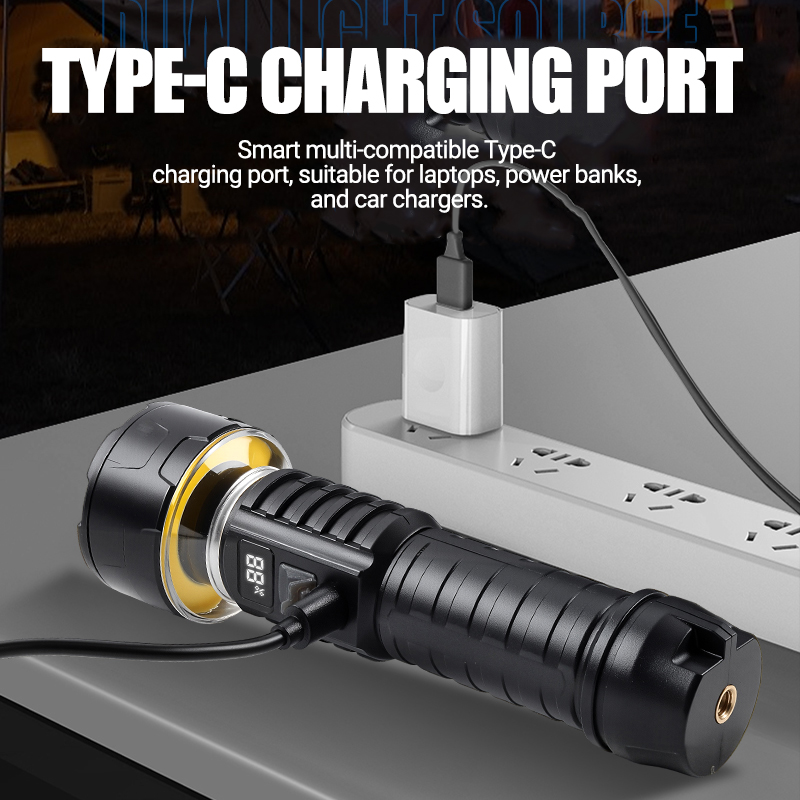 COB LED Flashlight Rechargeabl - Outdoor Camping Lampe reseña y precio