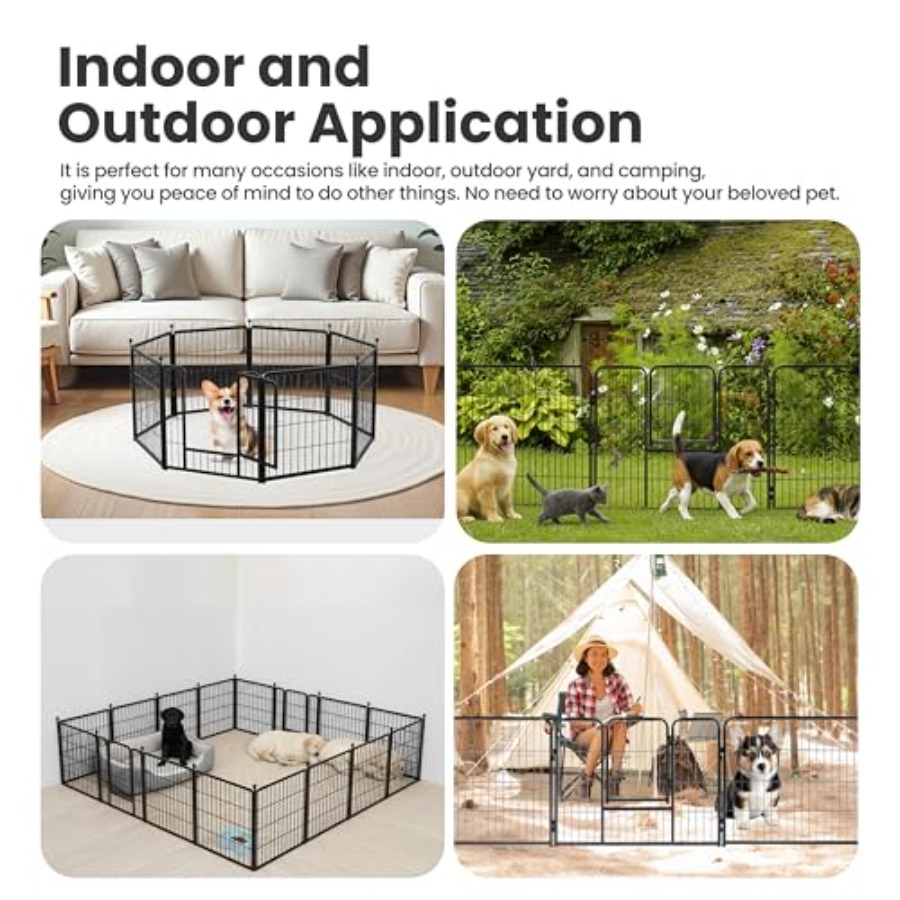 Outdoor Indoor Dog Playpen for - Outdoor Camping Dog Fence reseña y precio