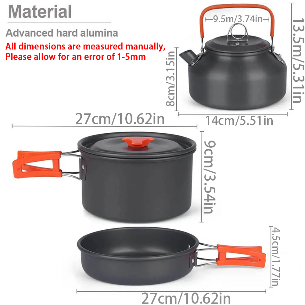 1pcs/1set Camping Cookware Kit - Outdoor Camping Kitchen Table reseña y precio
