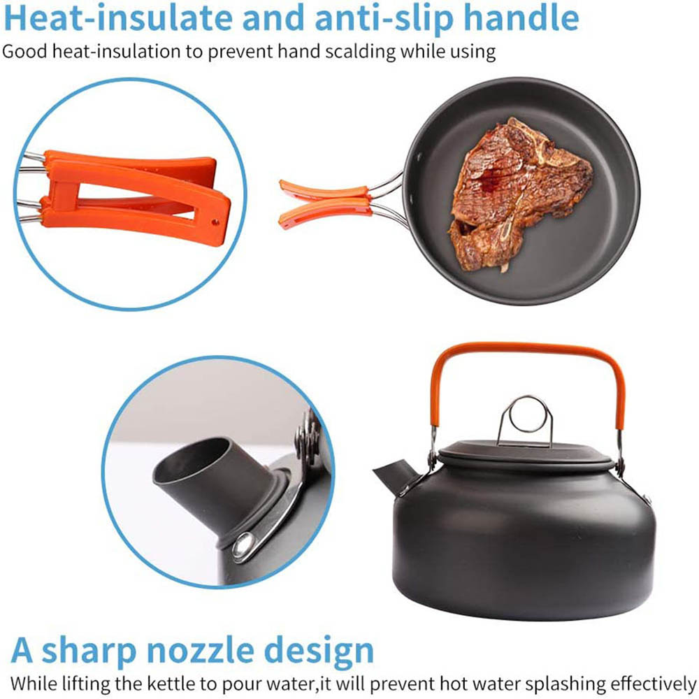 1pcs/1set Camping Cookware Kit - Outdoor Camping Kitchen Table reseña y precio