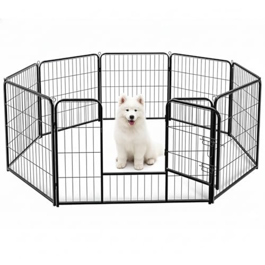 Dog Playpen 32 Inch 8 Panels D - Outdoor Camping Dog Fence reseña y precio