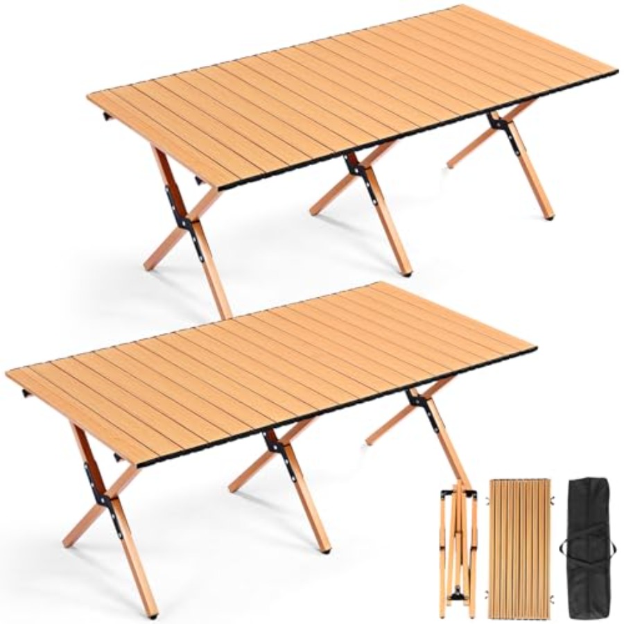 4FT Folding Camping Table for  - Outdoor Camping Kitchen Table reseña y precio