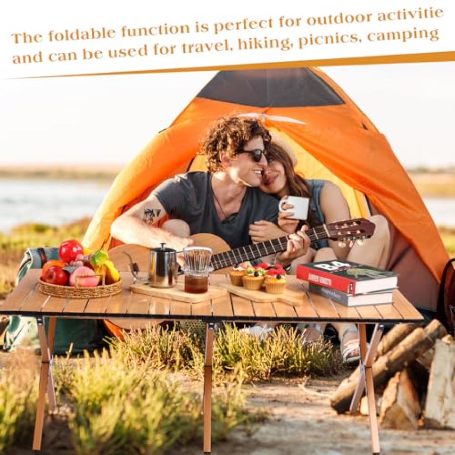 4FT Folding Camping Table for  - Outdoor Camping Kitchen Table reseña y precio