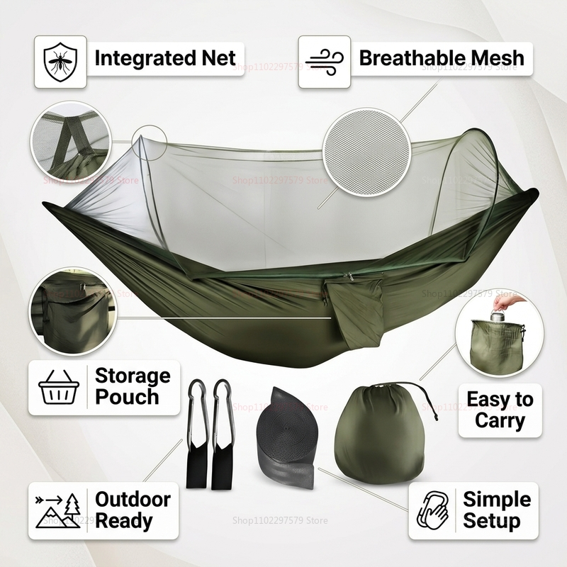 Portable outdoor camping hammo - Camping Hammock reseña y precio