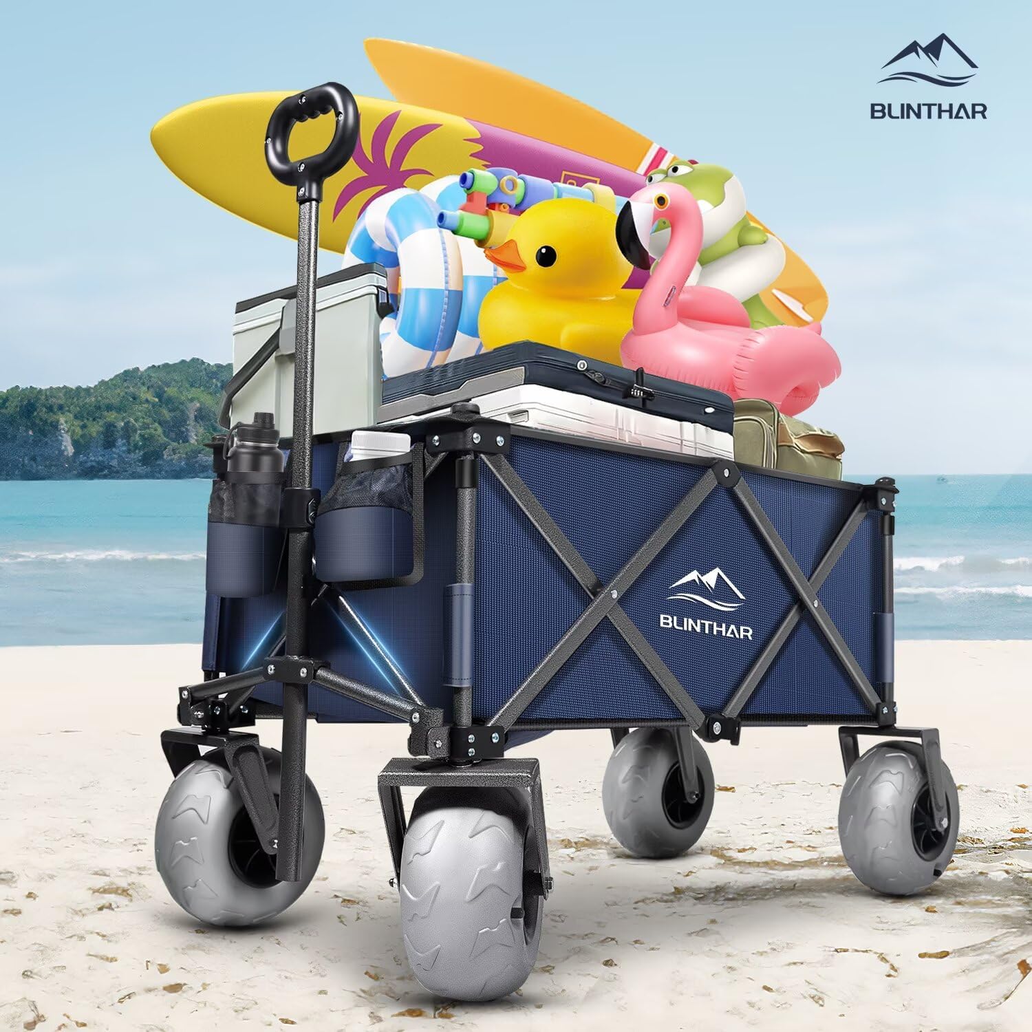 Heavy Duty Collapsible Folding - Outdoor Camping Wagon reseña y precio
