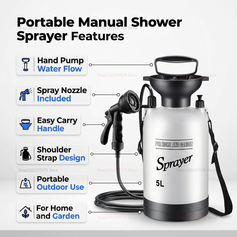 Portable Camping Shower 5L Man - Outdoor Camping Wagon reseña y precio