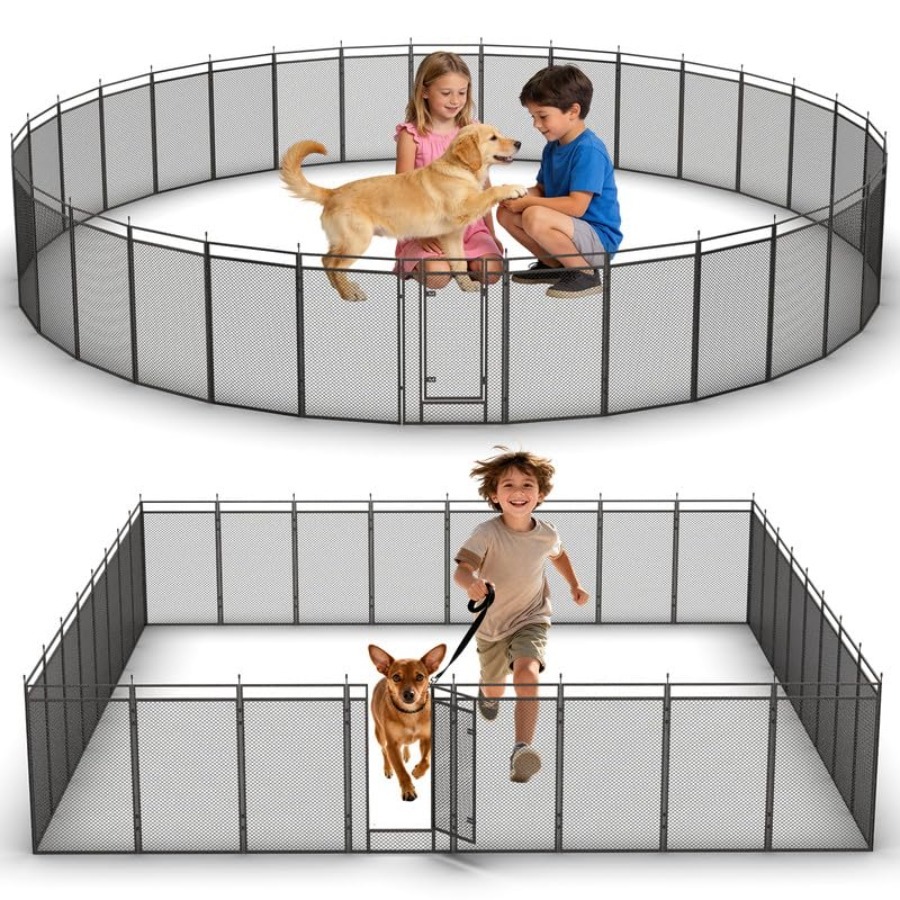 Dog Playpen with Safety Mesh,  - Outdoor Camping Dog Fence reseña y precio
