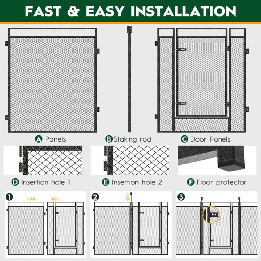 Dog Playpen with Safety Mesh,  - Outdoor Camping Dog Fence reseña y precio