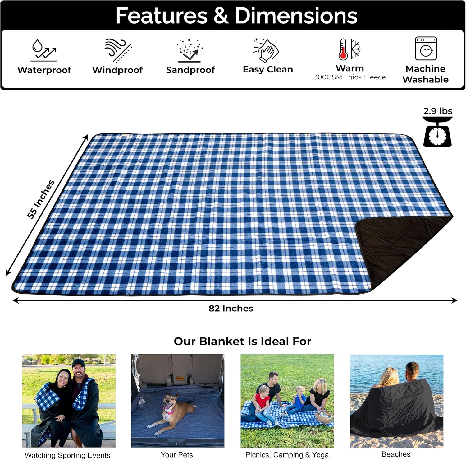 Large Waterproof Outdoor Blank - Outdoor Camping Quilt reseña y precio