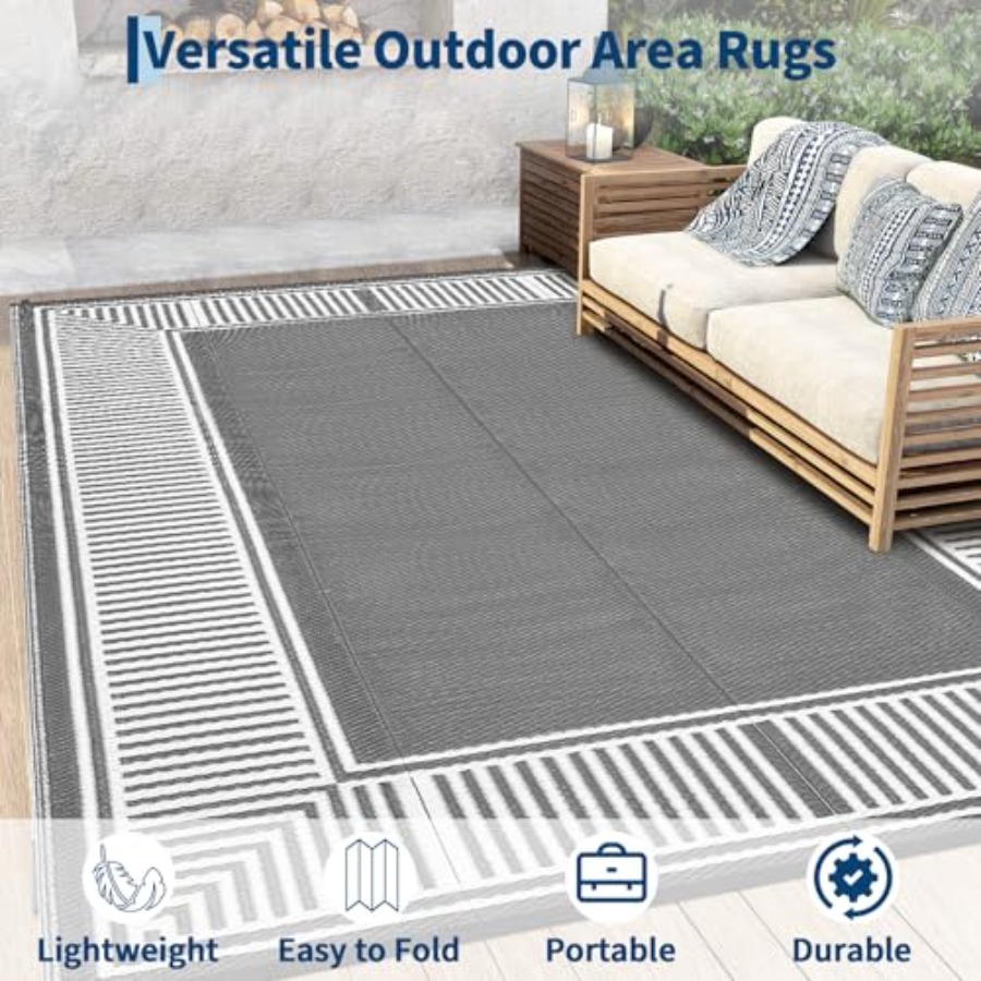 Outdoor Patio Rug 9x18 Reversi - Outdoor Camping Rugs 9X18 reseña y precio