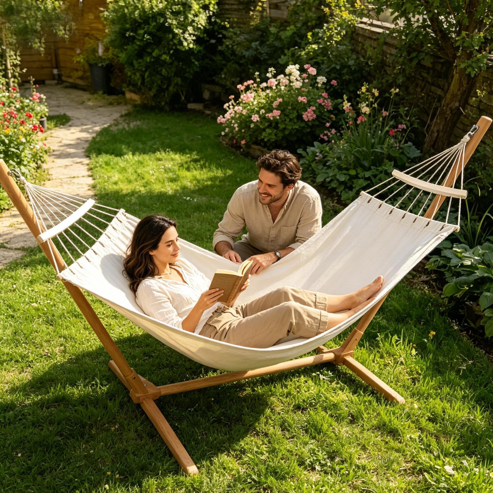 Wooden Hammock Support Rack 2  - Camping Hammock reseña y precio