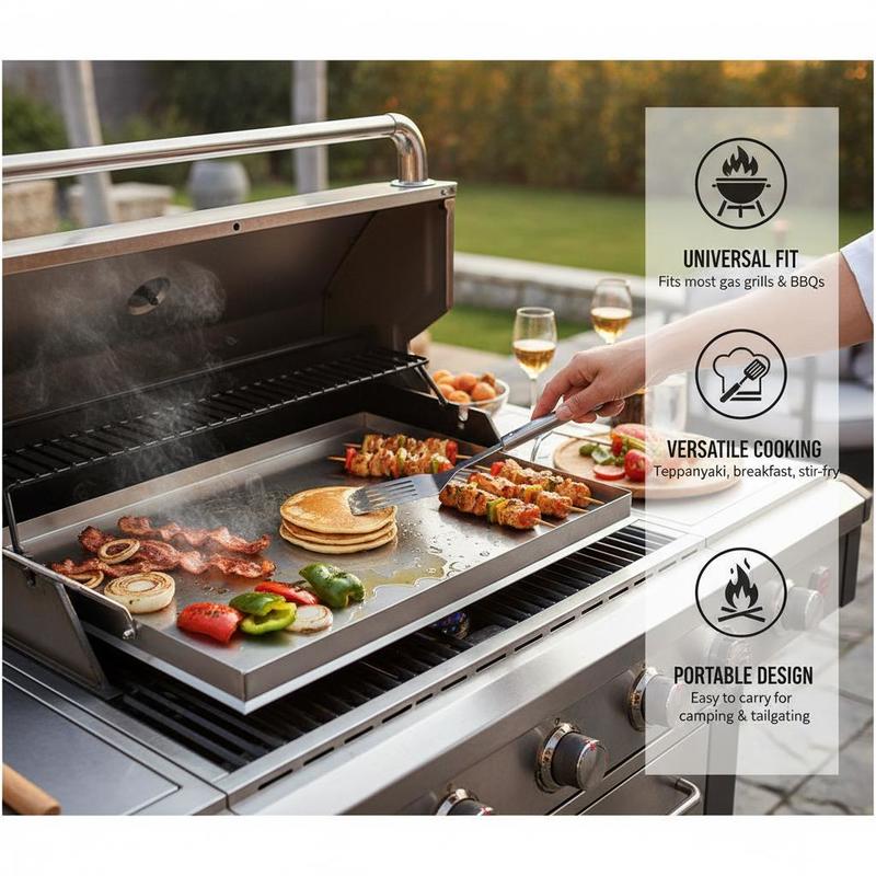 Flat Top Grill Plate 23x16 inc - Outdoor Camping Tools reseña y precio
