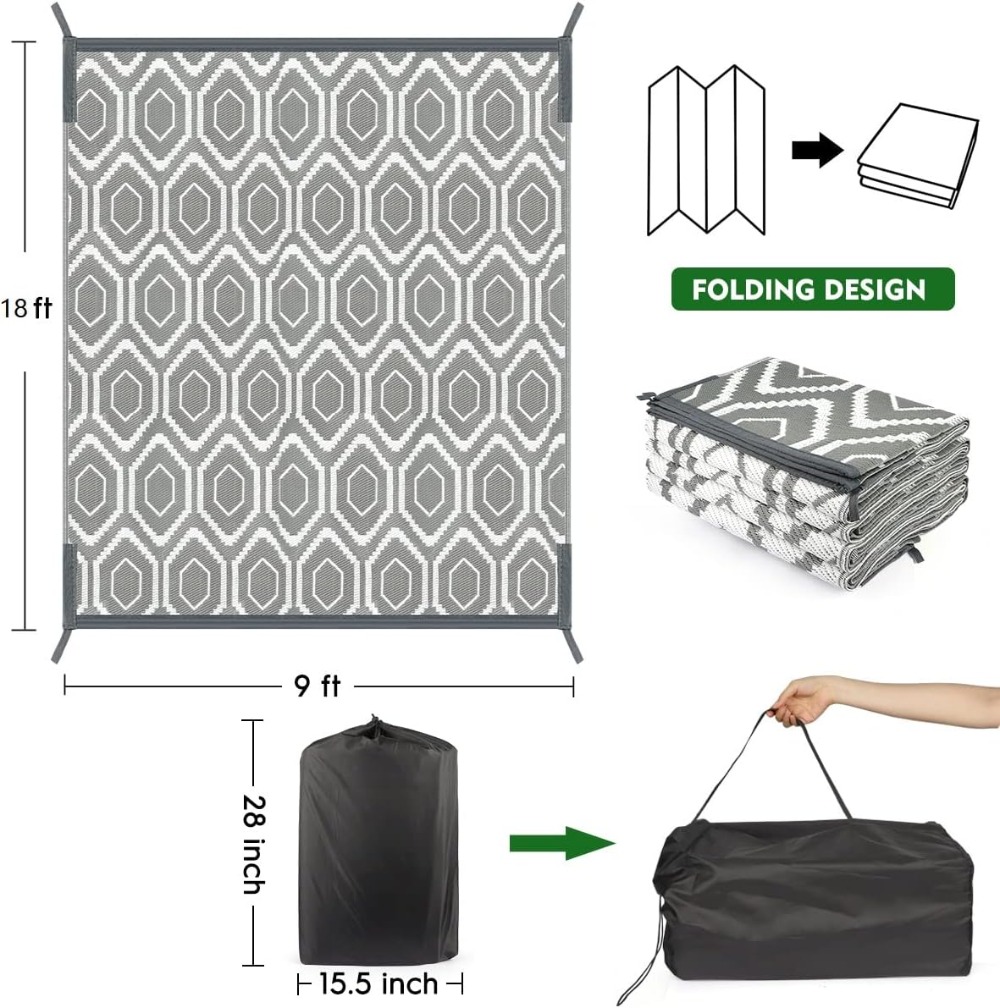 Outdoor Camping Rugs 9x18 Weat - Outdoor Camping Rugs 9X18 reseña y precio