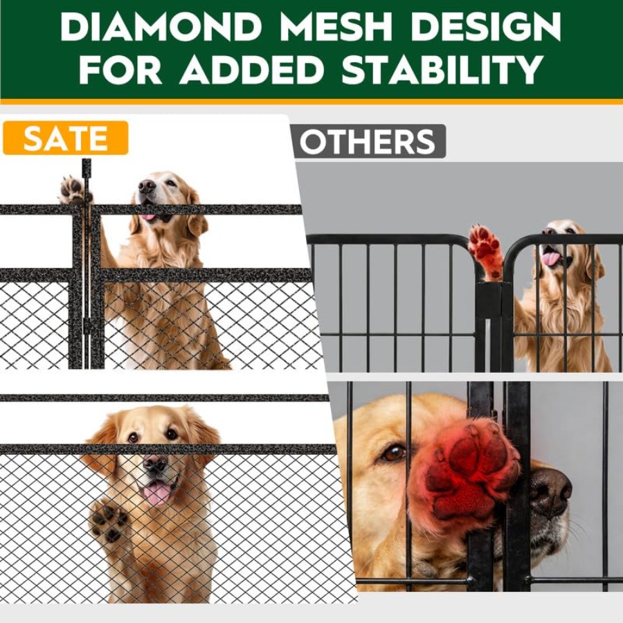Dog Playpen with Safety Mesh 3 - Outdoor Camping Dog Fence reseña y precio