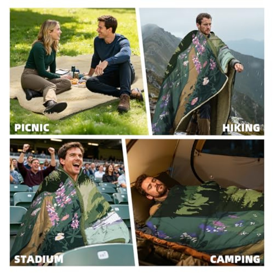 Outdoor Campg Blanket with She - Outdoor Camping Quilt reseña y precio