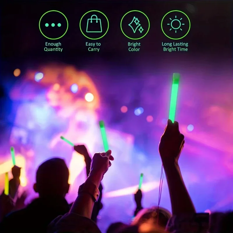 6 Inch Green LED Glow Sticks w - Glow Sticks Survival reseña y precio