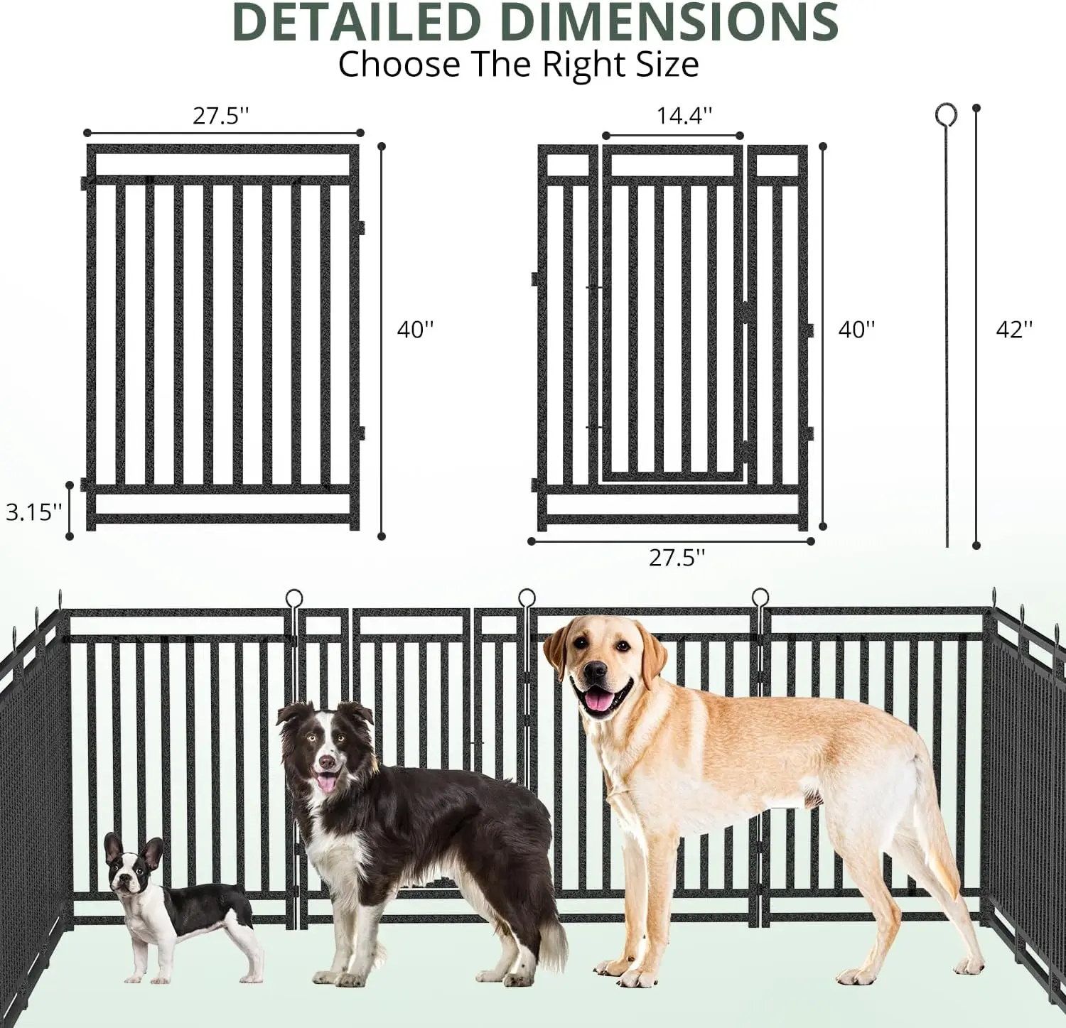 Dog Fence Outdoor Indoor, 40