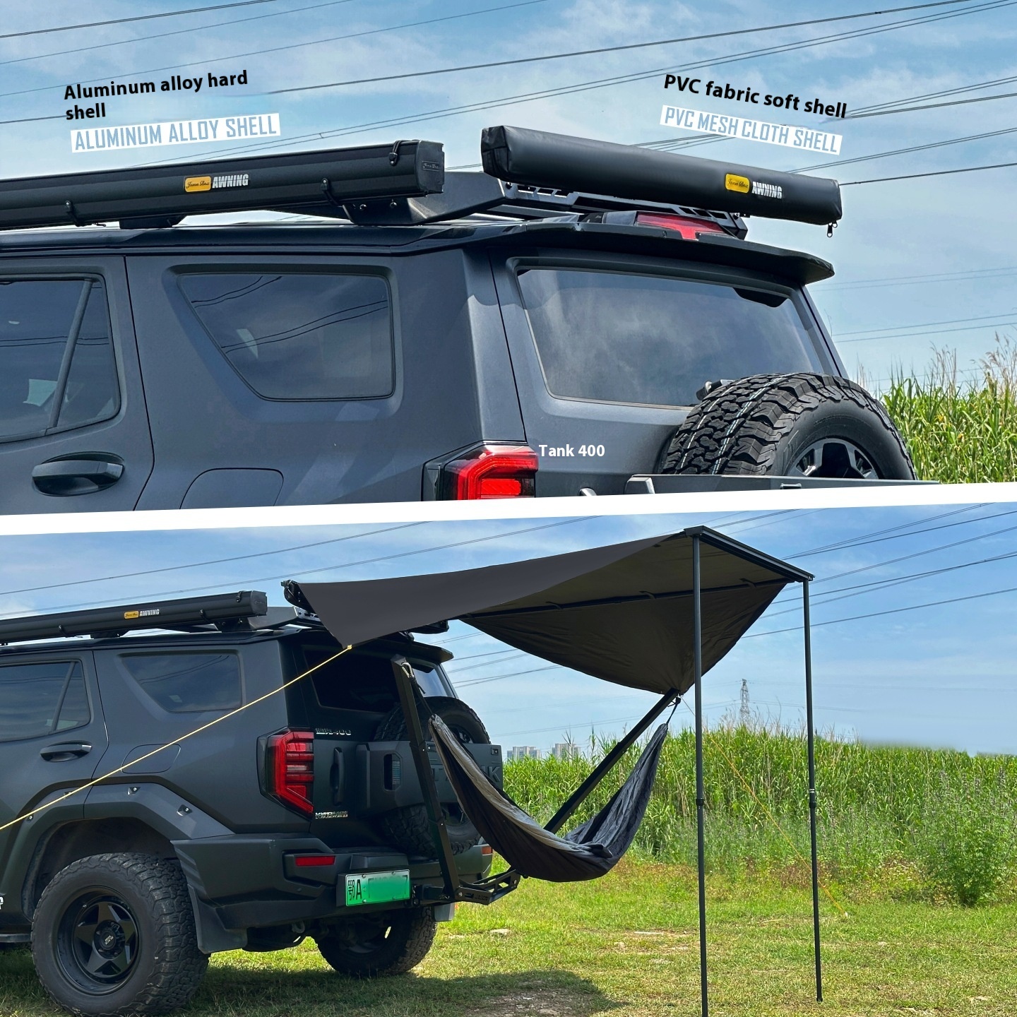 Aluminum Alloy Black Double-wi - Outdoor Camping Car Tail Tent reseña y precio