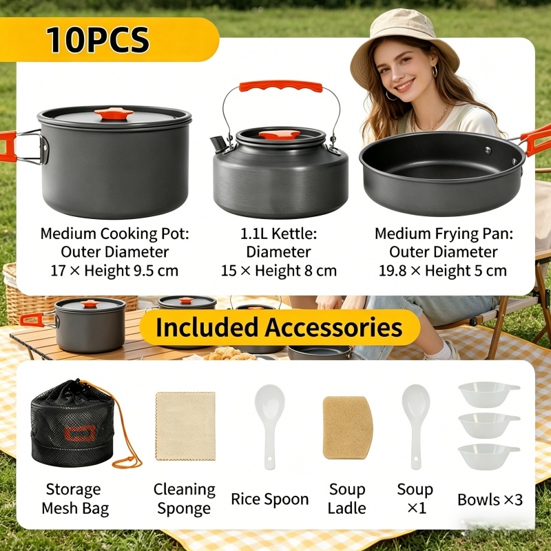 Home Household Camping Cookwar - Outdoor Camping Kettle reseña y precio