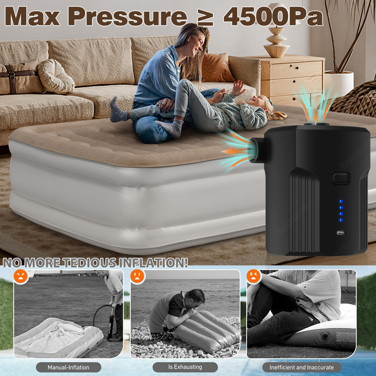 Portable Electric Air Pump for - Outdoor Camping Quilt reseña y precio