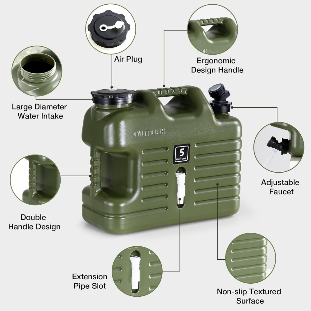 5 Gallon Water Jug, Camping Wa - Outdoor Camping Water Tank reseña y precio