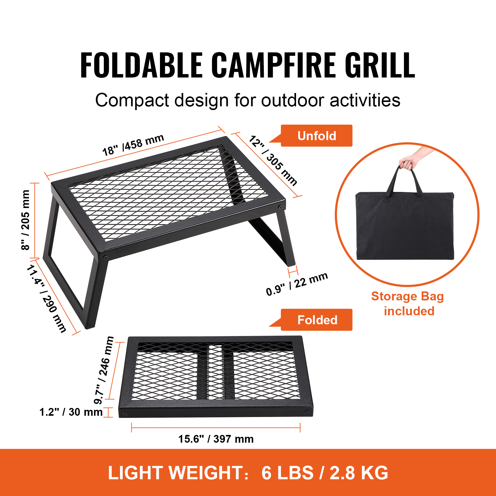 SucceBuy 18/24in Barbecue Char - Cooking Outdoor Camping reseña y precio
