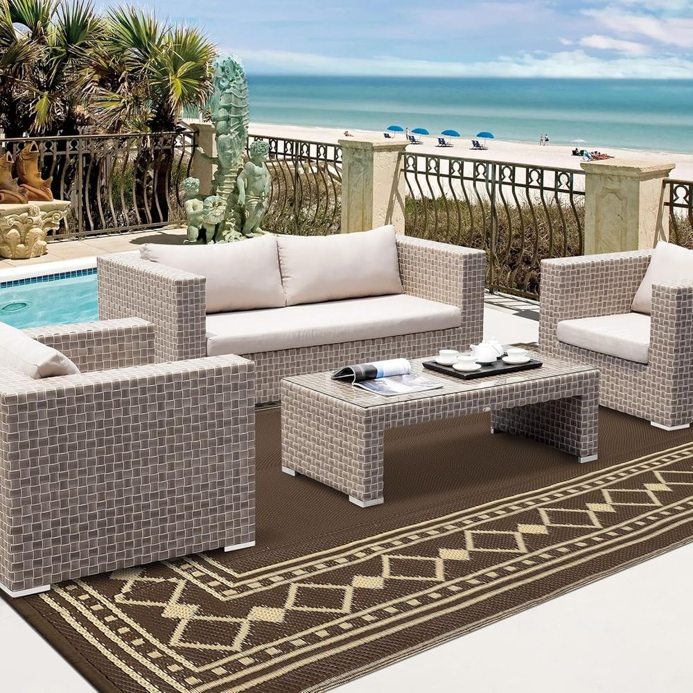 Reversible Outdoor Rug 9x18 Fe - Outdoor Camping Rugs 9X18 reseña y precio