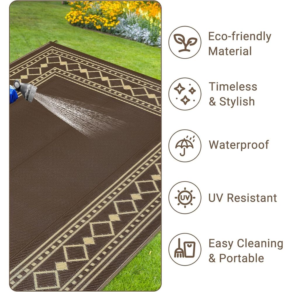 Reversible Outdoor Rug 9x18 Fe - Outdoor Camping Rugs 9X18 reseña y precio