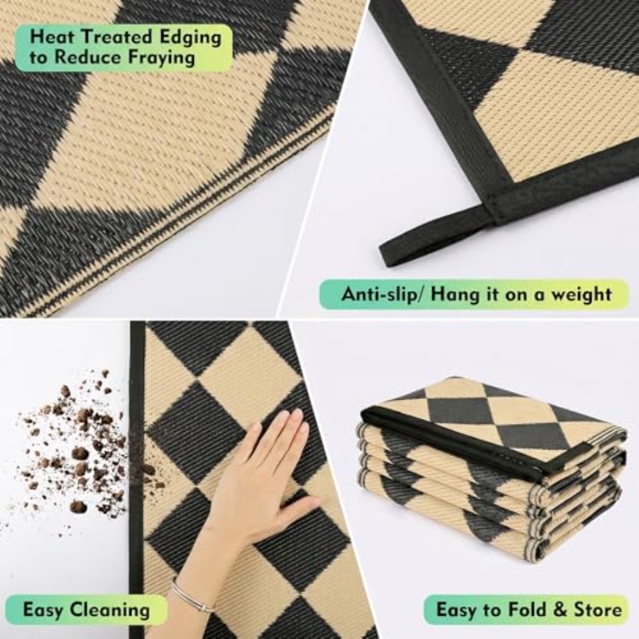 Outdoor Camping Rugs 9x18 ft W - Outdoor Camping Rugs 9X18 reseña y precio
