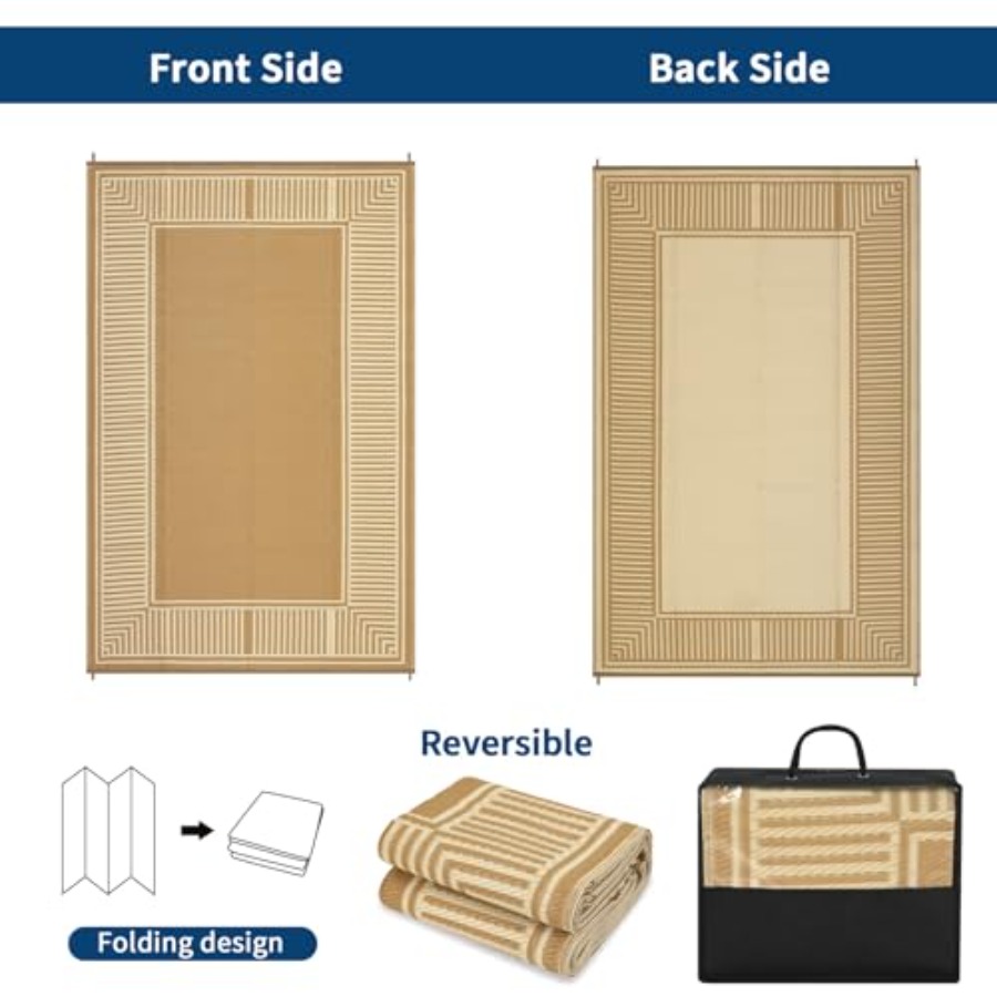 Outdoor Rug 9x18 for Patio Bac - Outdoor Camping Rugs 9X18 reseña y precio