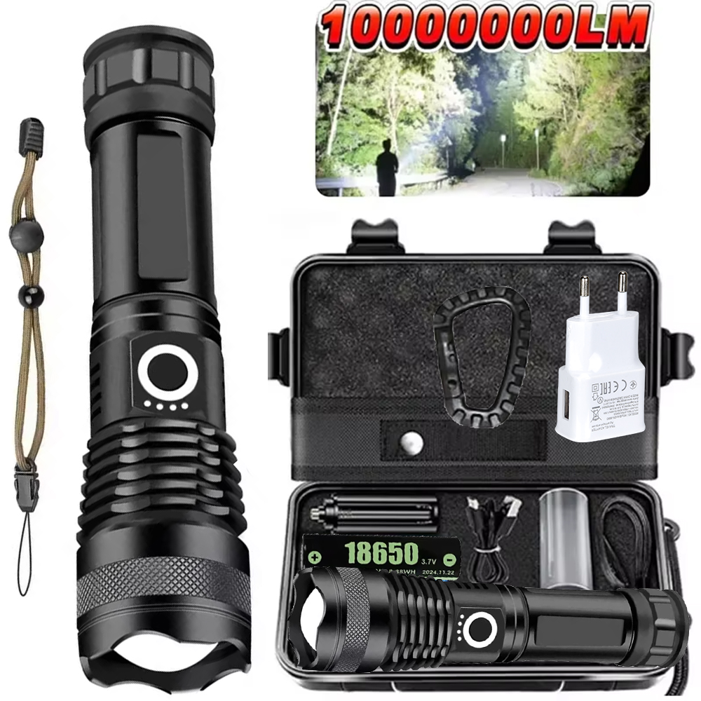 High Power LED Flashlight Rech - Outdoor Camping Lampe reseña y precio