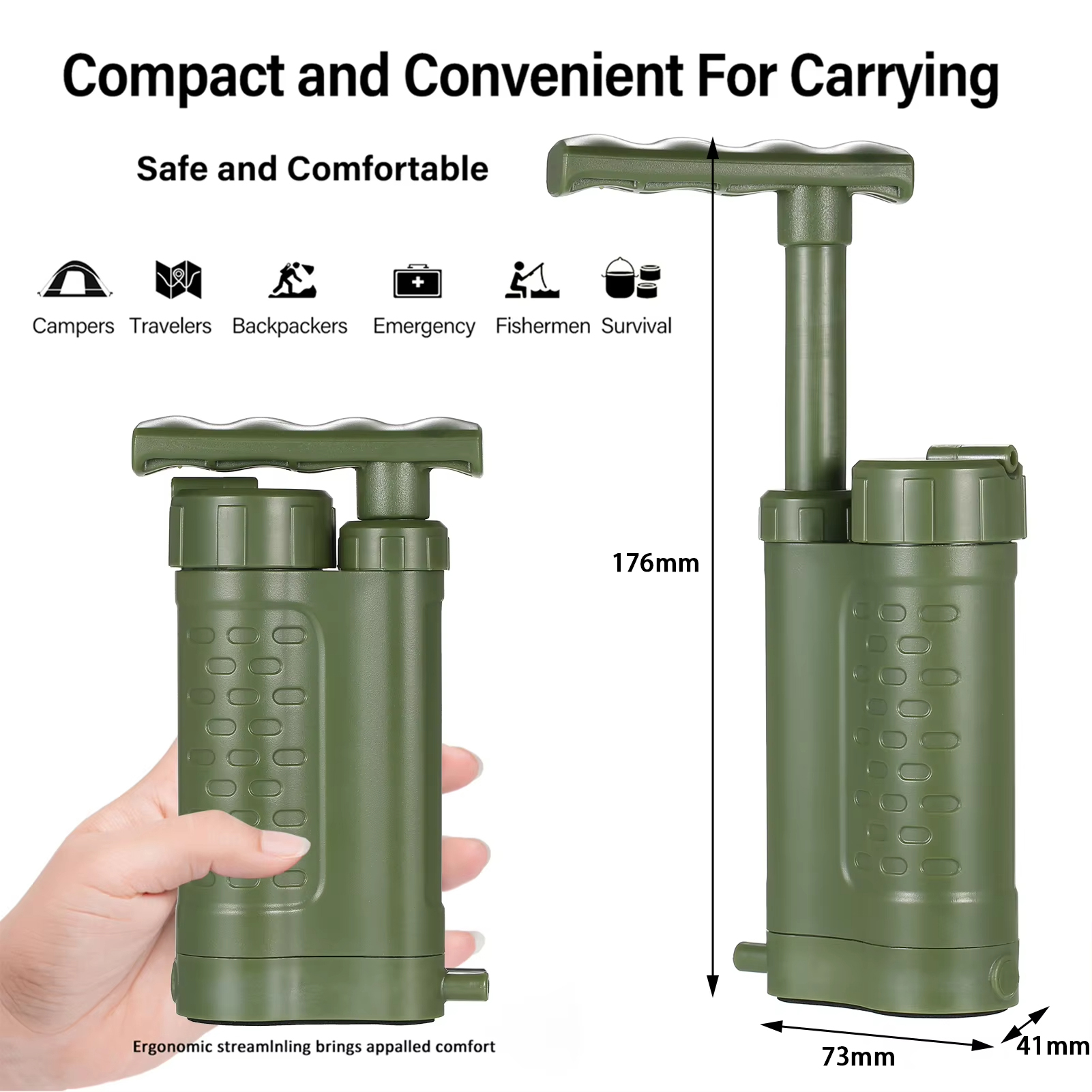 Outdoor Emergency Filtration T - Portable Water Filter reseña y precio