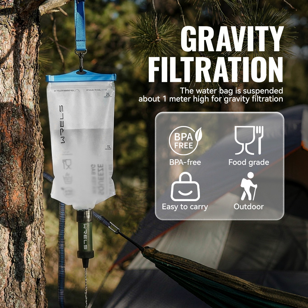 WRELS Camping & Survival Emerg - Portable Water Filter reseña y precio