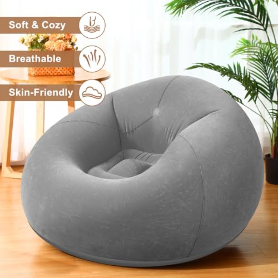 9 Pcs Inflatable Bean Bag Chai - Outdoor Camping Folding Chairs reseña y precio