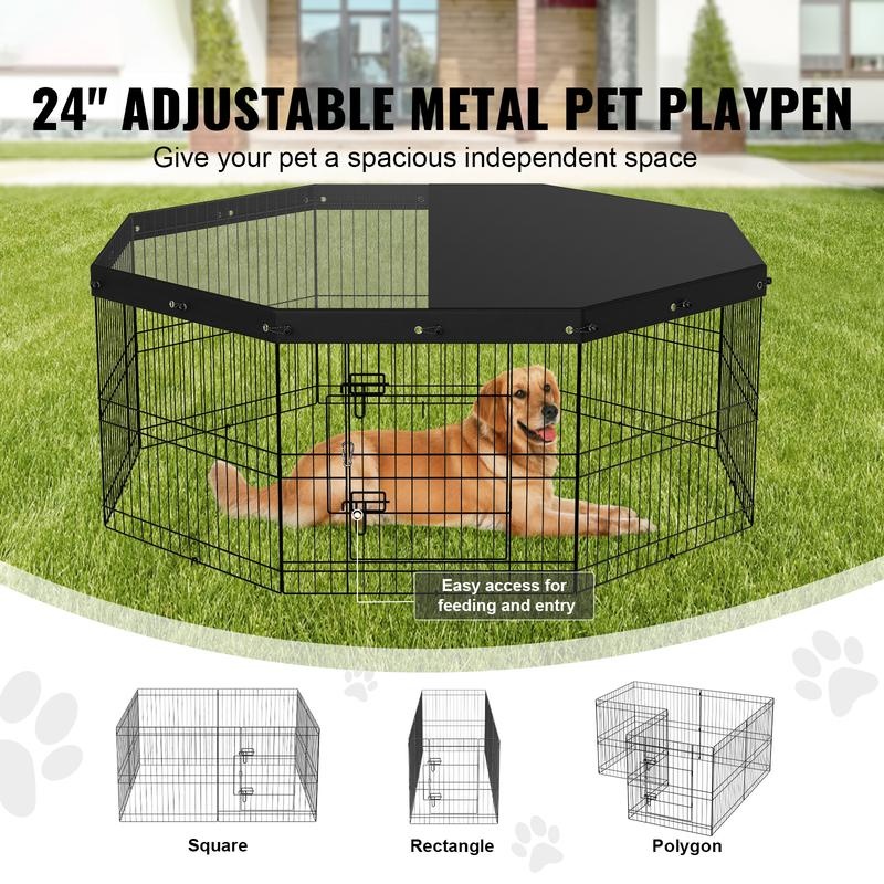 8-Piece Foldable Metal Dog Pen - Outdoor Camping Dog Fence reseña y precio