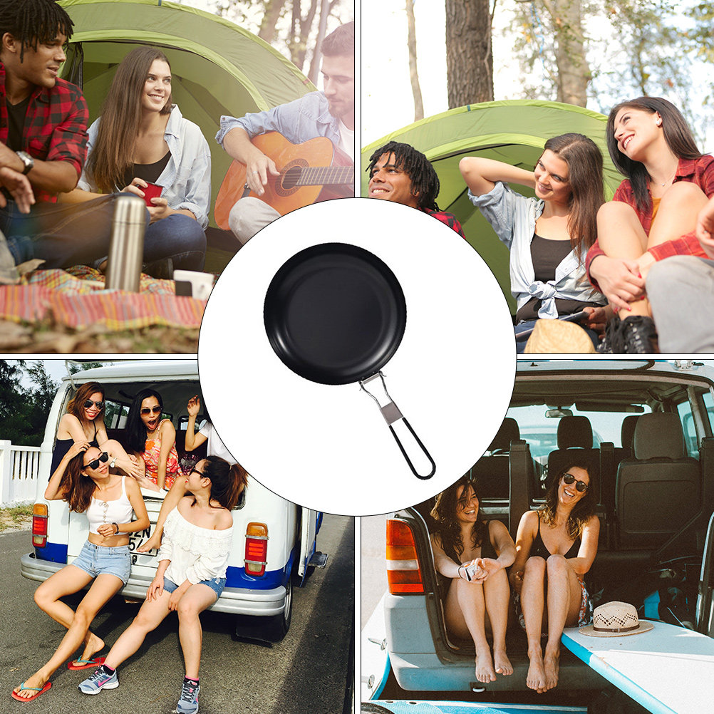 Camping Non Stick Frying Pan 9 - Cooking Outdoor Camping reseña y precio