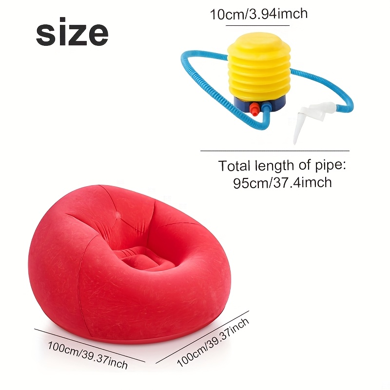 1pc Large Bean Bag Chair, Infl - Outdoor Camping Chairs reseña y precio