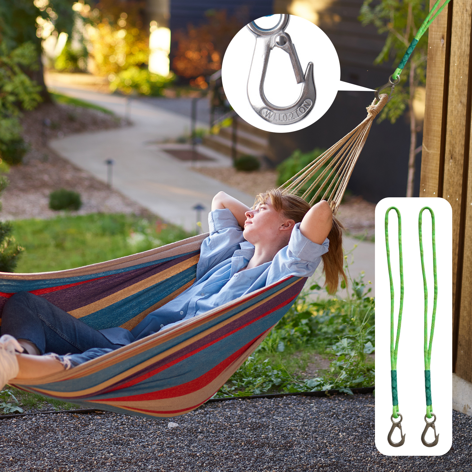 Swing Suspension Strap with He - Camping Hammock reseña y precio
